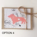 Dachshund hand printed gift card